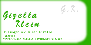 gizella klein business card